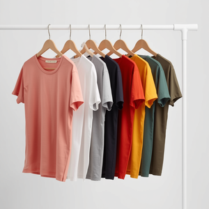 Camisetas Lisas de Algodón 100% para Mujer, Todos los Colores, Camiseta Básica de Manga Corta Sin Estampado con Personalización OEM ODM - Product Image 6