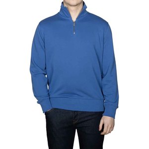 เสื้อสเวตเชิ้ตผู้ชายผ้าฝ้ายหนานุ่ม 100% แบบเฟรนช์เทอร์รี่ ซิป ¼ ตัว สไตล์สตรีทแวร์สั่งทำพิเศษ เสื้อพูลโอเวอร์สำหรับฤดูหนาว - Product Image 1