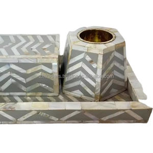 Luxury Mabkhara Collection <b>Oud</b> Charcoal Incense Festive Gifting Royal Heritage Mother of Pearl Inlay Wooden Bakhoor <b>Burner</b> Set - Product Image 1