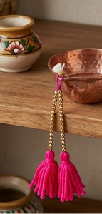 Traditional Diwali Gift Box Wrap with Pink Tassels and Ribbon Decor for Home Living Room Indoor Use - Product Image 2