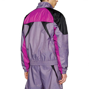 ชุดวิ่งผู้ชายแบบ 2 ชิ้น ผ้าไนลอนระบายอากาศได้ดี พร้อมแถบสะท้อนแสง UV ชุดกันลมแบบมีซิป เสื้อแจ็คเก็ตและกางเกงขาสั้น - Product Image 6