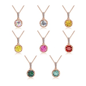 Nouveau coloré pierres précieuses Moissanite passé diamant <span class=keywords><strong>testeur</strong></span> 925 argent pendentif collier bijoux pour femmes destin bijoux - Product Image 3