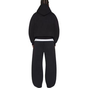 Manufacturer Custom Printed Hooded Streetwear Casual 500 Gsm Sweatsuit Cotton Lightweight Breathable Quick Dry Hoodie Sweatpants - Product Image 5
