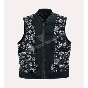Gilet de motard en similicuir coupe diamant style américain, qualité supérieure, sur mesure, nouveau style 2026, personnalisable - Product Image 5