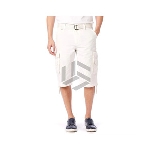 Pantalones Cortos Cargo de Alta Calidad 100% Algodón para Hombre, Casuales, Deportivos, de Cintura Media, Secado Rápido, Diseño Liso - Product Image 1