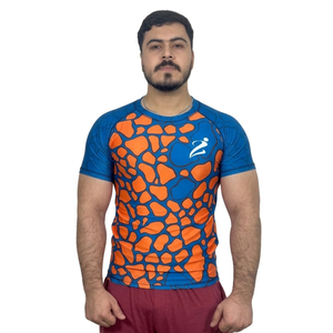 เสื้อรัดกล้ามเนื้อแขนสั้นผู้ชายแบบเรียบ ขายส่งเสื้อรัดกล้ามเนื้อ BJJ เสื้อรัดกล้ามเนื้อแบบเรียบสั่งทำได้ ออกแบบเสื้อรัดกล้ามเนื้อของคุณเอง - Product Image 4