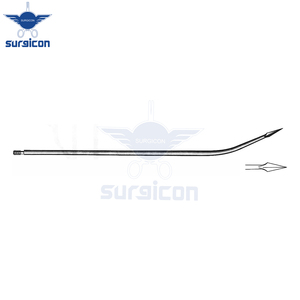 Aguja Redon de 19.5 cm / 7-3/4 Pulgadas, 16 Calibres, Punta de Lanceta Ligeramente Curvada, Extremo Roscado, Acero Inoxidable, Aguja Quirúrgica para Drenaje - Product Image 2