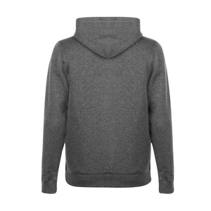 Sweat-shirt à capuche zippé gris foncé pour homme, couleur unie, coupe décontractée, en coton tricoté molletonné, idéal pour l'automne - Product Image 5