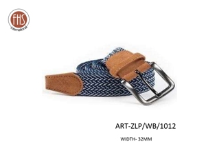Ceinture unisexe FHS WB212201 en tissu polyester tressé de 35 mm, élastique, de qualité supérieure, avec boucle en alliage personnalisée, en cuir véritable, tendance - Product Image 2