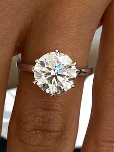 Moissanite 5CT Round Cut Diamond Solitaire Gorgeous <b>Ring</b> For Women's original 925 Silver Fine Wedding Promise Gift For Lovers - Product Image 2