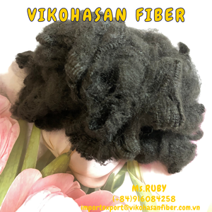 ขายเส้นใย 6D SD สีดำ แข็ง แห้ง รีไซเคิล PSF ยี่ห้อ Vikohasan คุณภาพสูงและมาตรฐาน GRS สำหรับทำผ้าไม่ทอ - Product Image 2