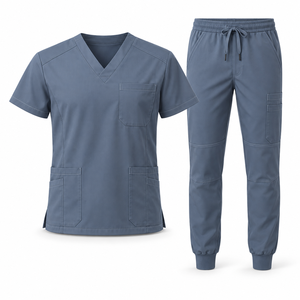 Breathable Woven Fabric Set for Hospital Staff <b>Scrub</b> <b>Nurse</b> Uniform for Pharmacy Emergency or Surgery - Product Image 6