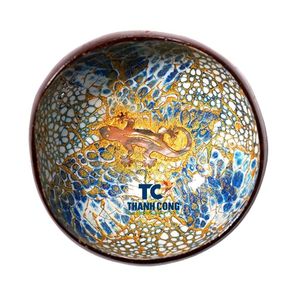La Mejor Opción: Tazón Ecológico de Cáscara de Coco con Patrones de Madreperla y Piel de Lagarto, Pulido, de Proveedor Vietnamita - Product Image 1