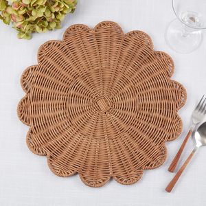 Set de table rond en rotin tressé naturel, tapis de table écologique, décoration de table à manger, fabricant en gros - Product Image 5