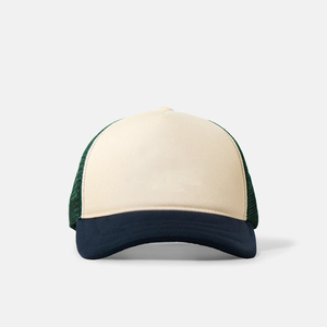 Unisex 5-Panel Trucker <b>Hat</b> Mesh Fabric Contrast Color Adjustable Fit Casual Spring Summer Adult Cap - Product Image 2