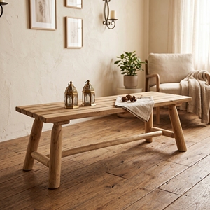 Banco de Madera de Teca, Taburete Largo para Jardín, Asiento Rústico para Comedor, Pedestal de Tronco Natural, Muebles de Silla Balinesa Hechos a Mano de Primera Calidad - Product Image 2