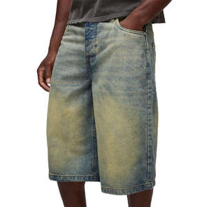 Pantalones Cortos de Mezclilla Casuales y Holgados de Estilo Urbano Vintage para el Trabajo - Product Image 4