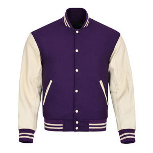 Custom Printed Winter Casual <b>Men's</b> Varsity Letterman <b>Jacket</b> with Front Logo <b>Long</b> Sleeve Plain Design - Product Image 4