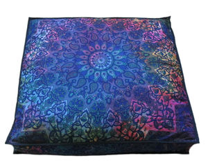 Funda de cojín de suelo Mandala Peacock, funda de algodón para cama de perro, decoración cuadrada para el hogar, hermosa, de 35 pulgadas, de consignantes indios - Product Image 3