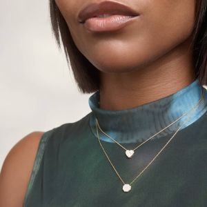 Octagon Pendant <b>Necklace</b> with 0.1 CTW Round Cut Lab-Grown Diamonds in White Gold - Product Image 4