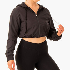 Veste coupe-vent légère à fermeture éclair pour femme, 100 % nylon, coupe courte - Product Image 1