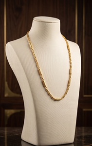 DIVYORO Cadena de oro clásica con textura para mujer - Product Image 2