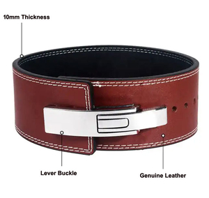 Cinturón de Seguridad para Gimnasio y Fitness de Cuero Vacuno Genuino Antideslizante con Logotipo Personalizable, Cinturón de Levantamiento de Pesas de Alta Resistencia - Product Image 2