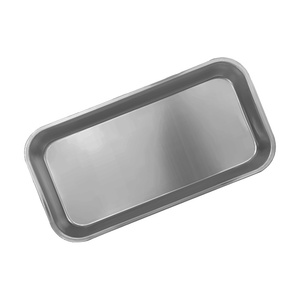 Paquete de 3 Bandejas Médicas Manuales de Acero Inoxidable, Bandejas Rectangulares de Laboratorio, Bandeja Pequeña para Instrumentos, Certificación CE, 1 Año de Garantía - Product Image 1