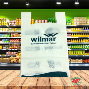 Bolsas de Plástico HDPE Biodegradables Personalizadas con Asa Tipo Camiseta, Resistentes al Agua y a Desgarros, Precio de Fábrica, OEM - Product Image 1