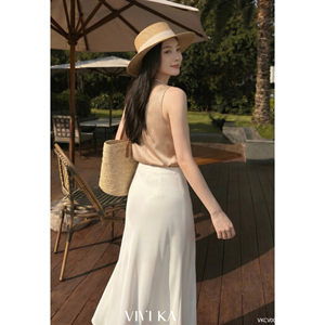 กระโปรงทรงเมอร์เมดสีขาวเอวสูงสำหรับผู้หญิง สไตล์ลำลองทันสมัย เหมาะสำหรับใส่ทำงานหรือใส่ลำลอง ผ้าโพลีเอสเตอร์นุ่มสบาย ยี่ห้อ MIREL - Product Image 4
