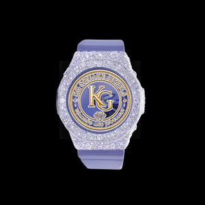 Montre de luxe KG Square Jewels Hip Hop Iced Out, analogique, quartz, cristal saphir, 41 mm, unisexe, bracelet en caoutchouc - Product Image 4