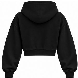 Sweat-shirt en molleton noir à fermeture éclair intégrale avec broderie ETP 1922 bleu or et lettres grecques personnalisées, avec poche kangourou - Product Image 5
