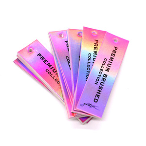 Etiqueta Colgante de Cartón Plateado Personalizada OEM 2026, Etiqueta Colgante Colorida Morada - Product Image 1
