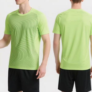Professional Men's Soccer Uniform Short Sleeve Football <b>Shirt</b>-Lightweight Quick Dry Breathable Performance Training Match - Product Image 1