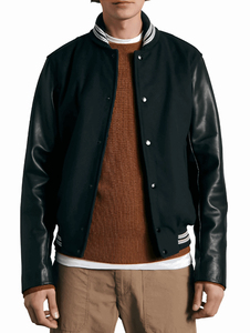 Vente directe usine – Meilleurs fournisseurs – Blouson universitaire pour homme en promotion – Qualité supérieure – Manches en cuir personnalisées pour homme – Tendance - Product Image 5
