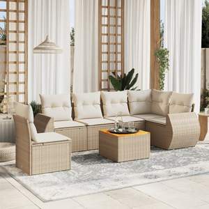 Set Divano da Giardino Beige - Product Image 1