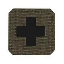Rectangular Camouflage <b>Patch</b> With Black Cross And Stars Embroidered <b>Sew</b>-<b>On</b> Fabric <b>Patch</b> - Product Image 2