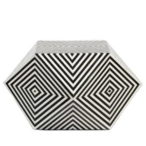 Taburete Lateral de Diseño Moderno con Incrustaciones de Resina MDF de Primera Calidad, Muebles Ecológicos Impermeables para la Sala de Estar y Decoración del Hogar - Product Image 1