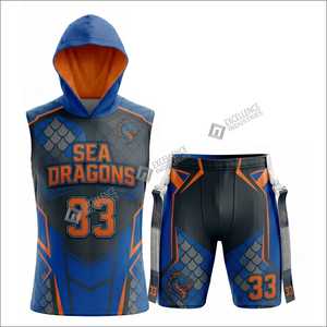Uniforme de Fútbol Americano Personalizado 7v7 con Impresión por Transferencia de Calor, Talla Grande, Transpirable, de Secado Rápido, con Logotipo de Color Personalizado - Product Image 2