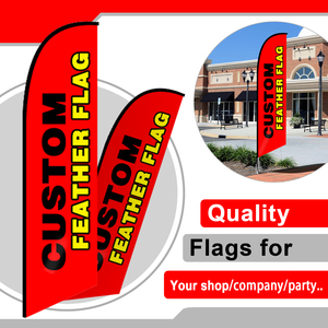 Bandera Publicitaria Personalizable Tipo Swooper <span class=keywords><strong>para</strong></span> Playa, Decoración Exterior, Bandera de Peluquería/Barbería, Estilo Retro, Pluma de Poliéster - Product Image 5