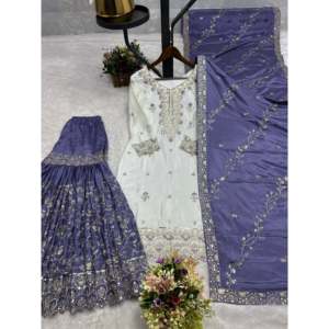 ด้านบนและด้านล่างที่สวยงามของผู้หญิงพร้อม dupatta สำหรับงานปาร์ตี้ชุดที่สง่างาม - Product Image 4