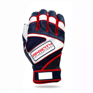 Gant d'entraînement de baseball en cuir le plus vendu, blanc et noir, design ajusté pour tous les doigts, sangles réglables, durable et léger - Product Image 3