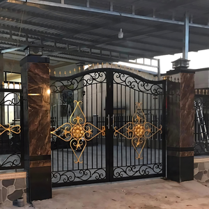Puerta Frontal de Hierro Forjado Personalizada con Elegante Artesanía Metálica para Entrada de Jardín y Diseño Exterior de Lujo para Villas - Product Image 6