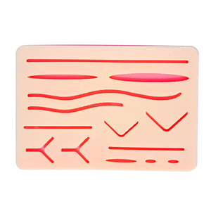 14 Pre-Cut Silicone Suture <b>Practice</b> <b>Pad</b> 14 Realistic Wounds Reusable Surgical Training <b>Pad</b> Manual CE Certified Wholesale Top - Product Image 3