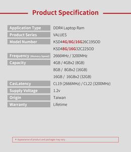[KINGSMAN AITC] <b>ddr4</b> <b>ram</b> memory <b>8gb</b> 3200MHz <b>sodimm</b> for laptop NB - Product Image 6