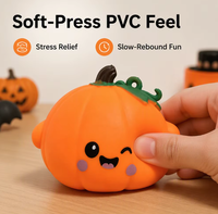 Jouet anti-stress en caoutchouc pour Halloween, monstre fantôme de dessin animé à rebond lent, jouet de décompression pour la relaxation et la décompression des jeunes