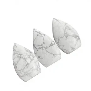 Cristal de Howlite Natural en Forma de Llama de 3 Pulgadas, Gema Blanca Pulida en Forma de Lágrima, Tallada a Mano, Decoración Feng Shui para el Hogar, Cristal para Meditación - Product Image 2