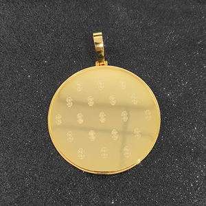 Colgante Redondo de Moissanita con Letra FF, Collar de Plata 925 con Medallón Circular con Incrustaciones de Diamantes - Product Image 6