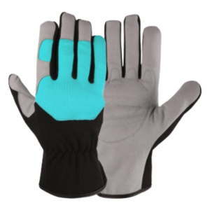Gants de mécanicien en cuir synthétique robuste Amara, anti-vibration, antidérapants, sécurité industrielle, construction renforcée, protection des mains et des bras - Product Image 4