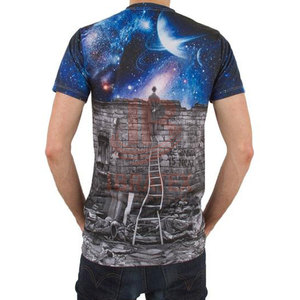 T-shirt de sublimation confortable et écologique pour homme, marque privée, 100 % coton, coupe ample, imprimé, respirant - Product Image 2